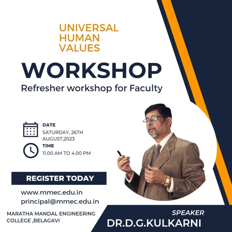 Workshop on Universal Human Values(26/8/23)